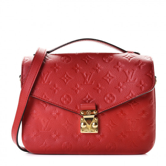 LOUIS VUITTON Empreinte Pochette Metis Scarlet | Fashionphile