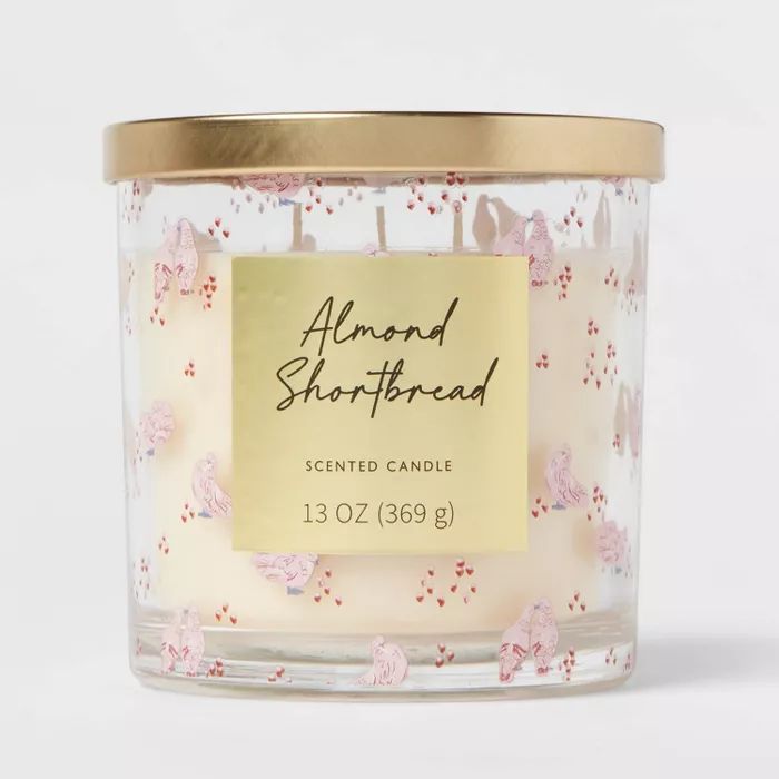 13oz Valentine's Glass Jar Candle with Lid Almond Shortbread - Threshold™ | Target