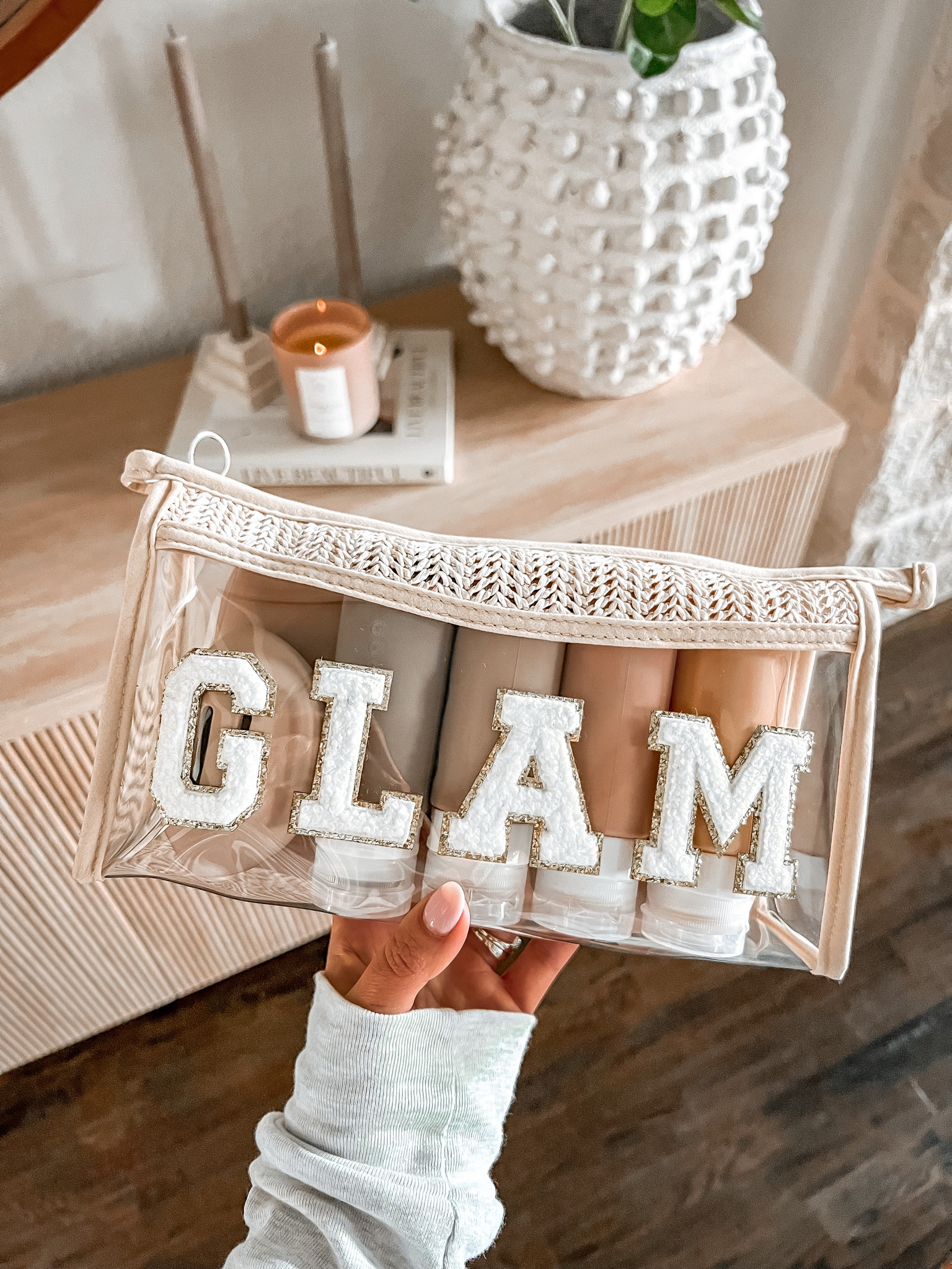 Lux look for less!! Make your own travel toiletry kit with chenille letter patches for a fraction of the cost of the name brand lookalikes 😍
.
#toiletry #travelbags #makeup #beauty #chenilleletters 

#LTKbeauty #LTKtravel #LTKunder50