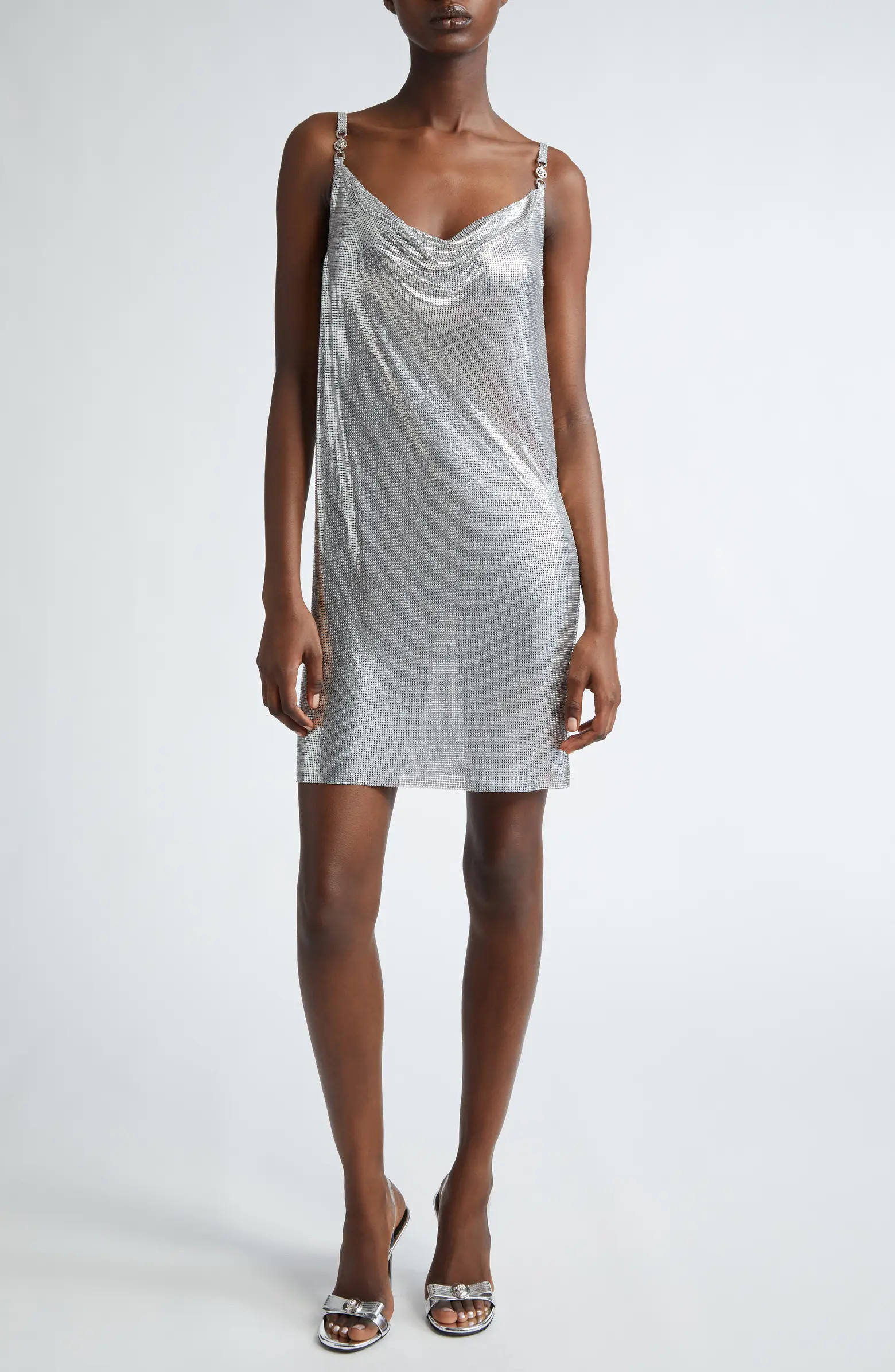 Versace Aluminum Mesh Cocktail Dress | Nordstrom | Nordstrom