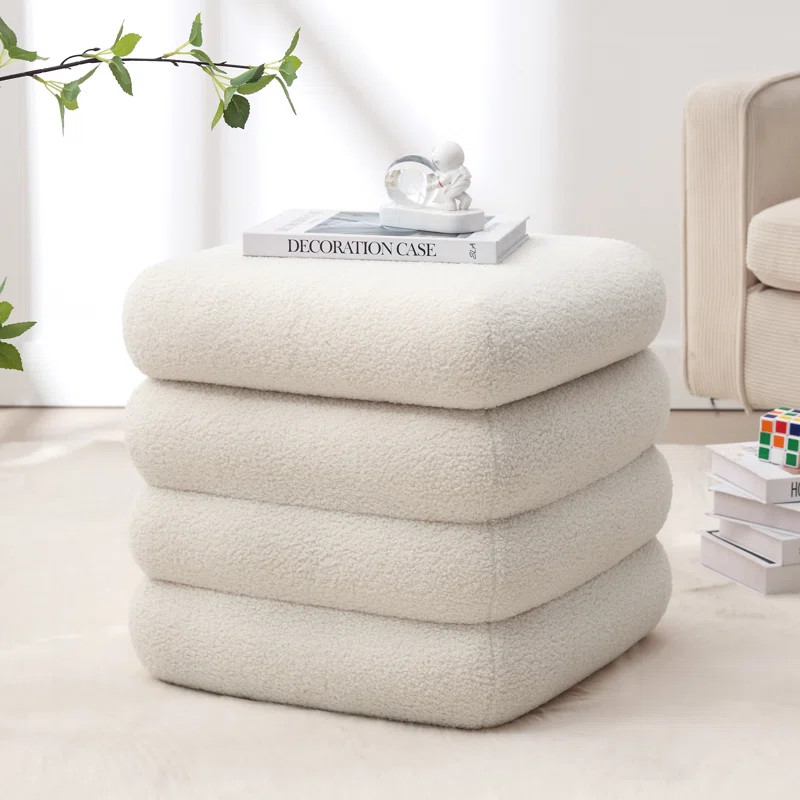 Leiani Boucle Storage Ottoman | Wayfair North America