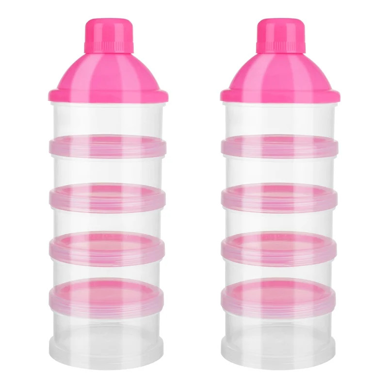 sixwipe 2 Pcs Baby Milk Powder Formula Dispenser, Portable 5 Layers Stackable Formula Container, ... | Walmart (US)