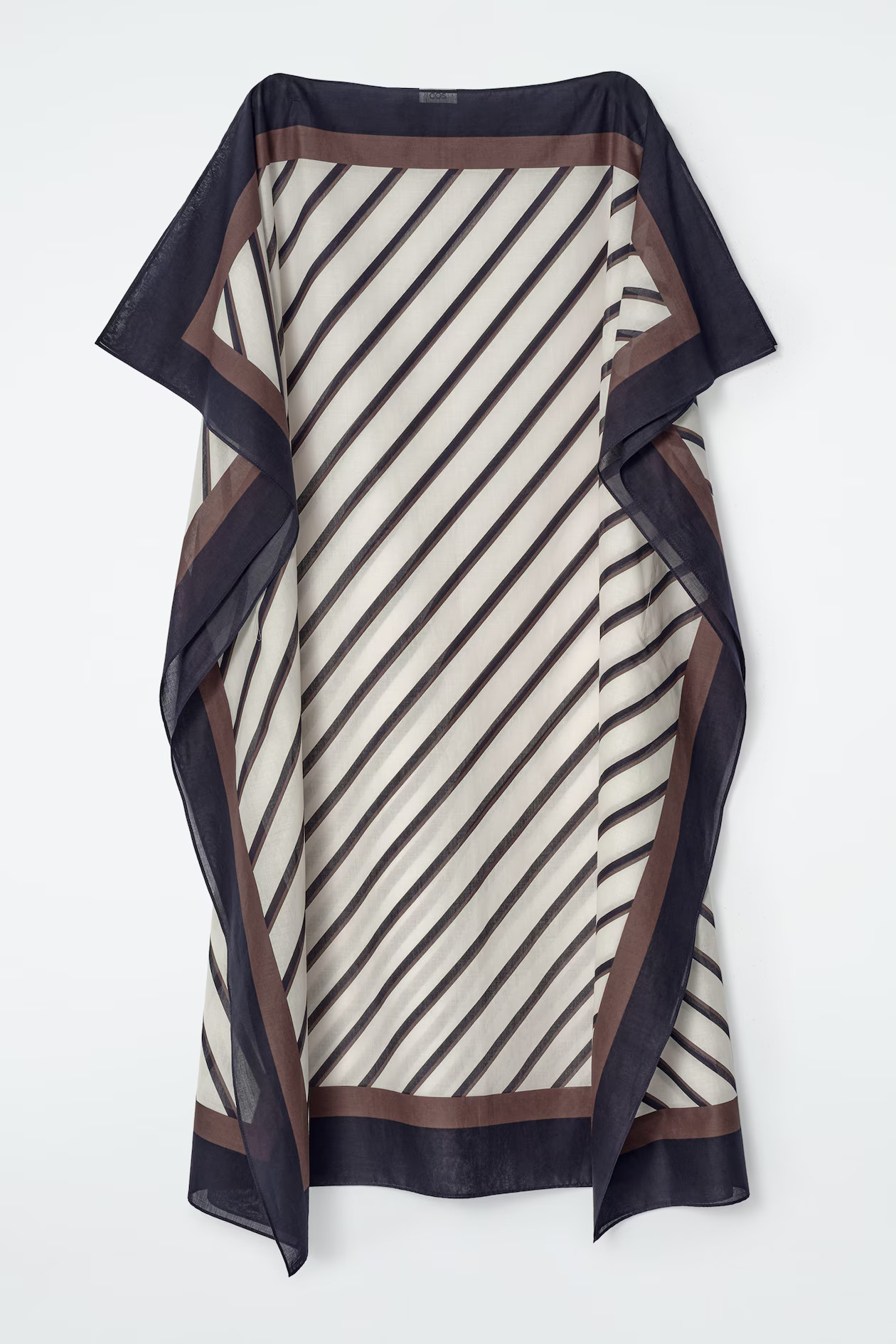 STRIPED COTTON KAFTAN - IVORY / NAVY / STRIPED | COS UK