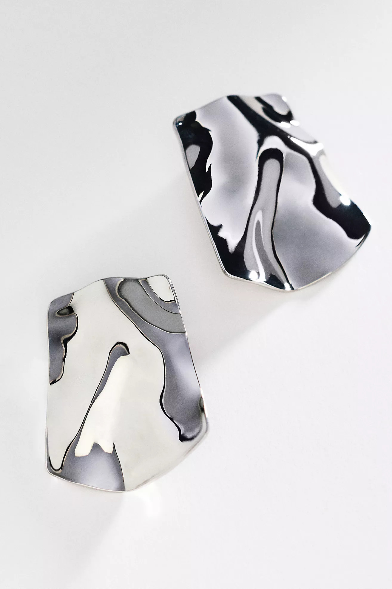 Hammered Metal Post Earrings | Anthropologie (US)