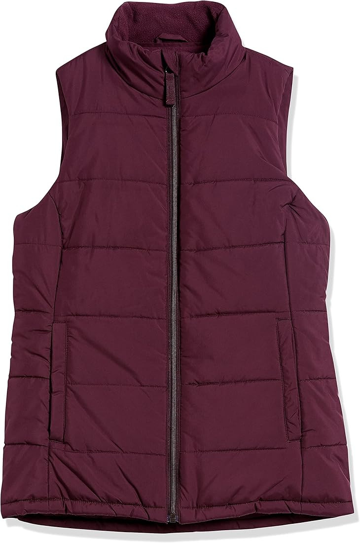 Amazon.com: Amazon Essentials Women's Mid-Weight Puffer Vest, Burgundy, X-Small : Clothing, Shoes... | Amazon (US)