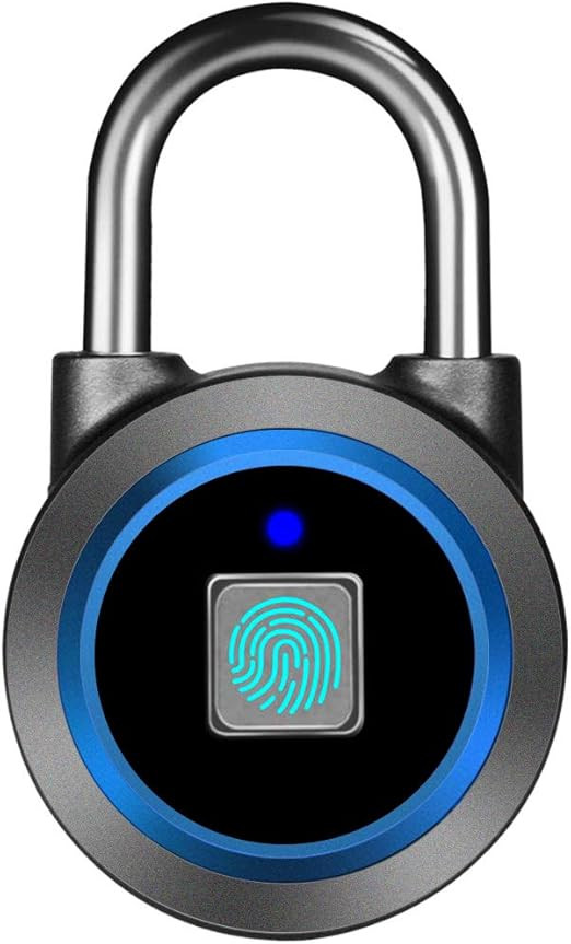 Fingerprint Padlock, Bluetooth Lock, Mobile APP, MEGAFEIS Smart Padlock with Keyless Biometric, W... | Amazon (US)