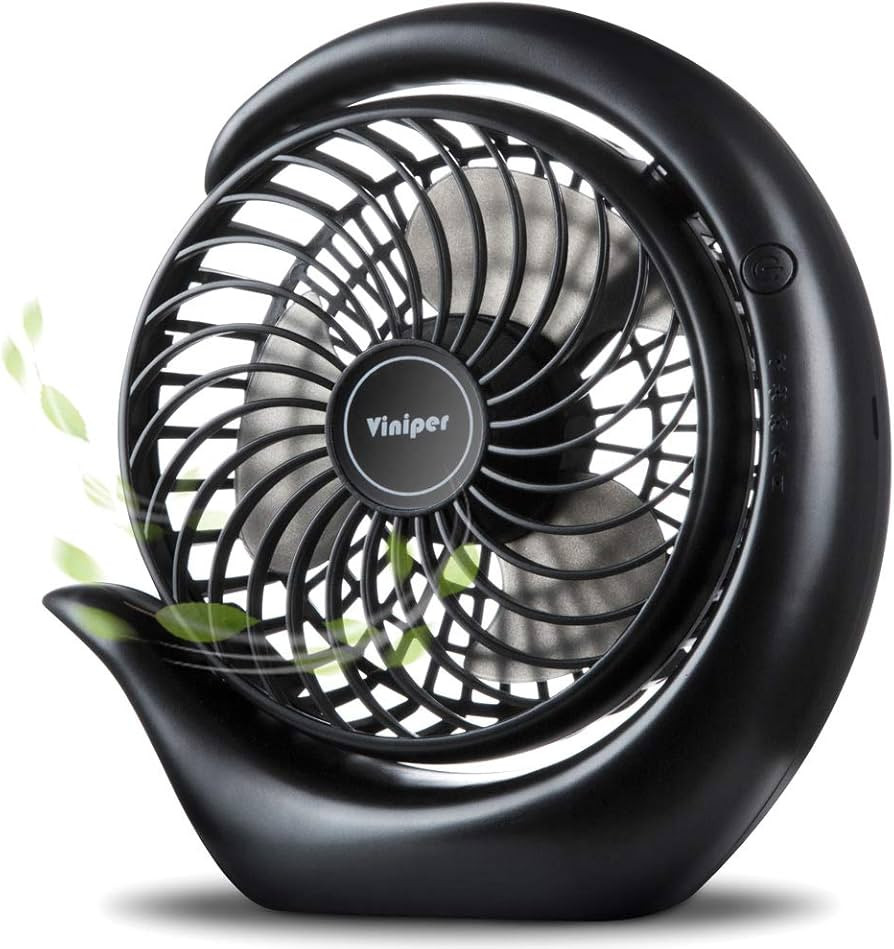 Viniper Portable Rechargeable Fan, Small Desk Fan : 3 Speeds & about 8-24 Hours Longer Working, 1... | Amazon (US)