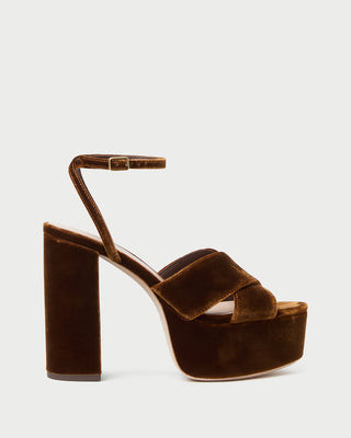 Loretta Brown Velvet Platform Sandal | Loeffler Randall