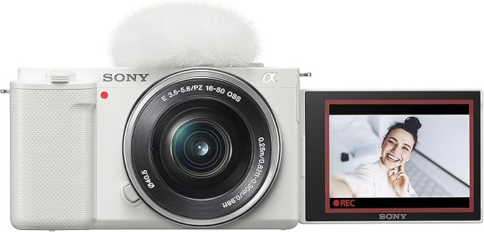 Sony Alpha ZV-E10 - APS-C Interchangeable Lens Mirrorless Vlog Camera Kit - White | Amazon (US)