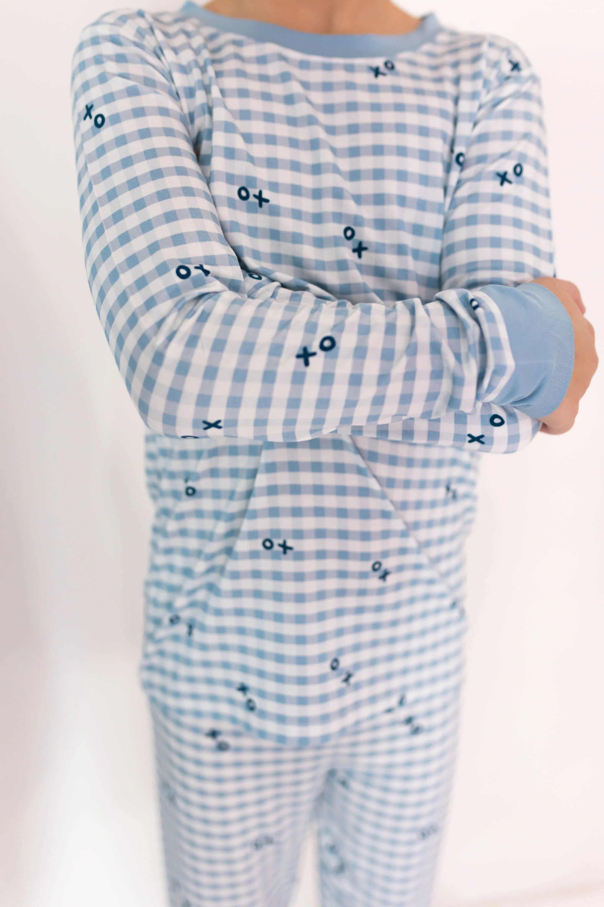 Blue XO Gingham Two Piece Set | In My Jammers