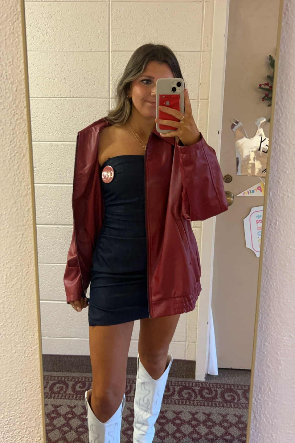 College game day outfit inspo! Denim dress is from y&i so I can’t link but I added some similar options! Cowgirl boots are under $60 and I actually prefer over my $200+ pair!!

game day outfit, college football, tailgate fashion, school spirit, denim dress, leather jacket, college outfit, arkansas, ou

#LTKItBag #LTKU #LTKStyleTip