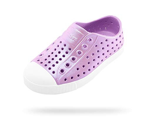 Native Shoes Girl's Jefferson Iridescent (Toddler/Little Kid) Lavender Purple/Shell White/Galaxy 4 Toddler M | Amazon (US)