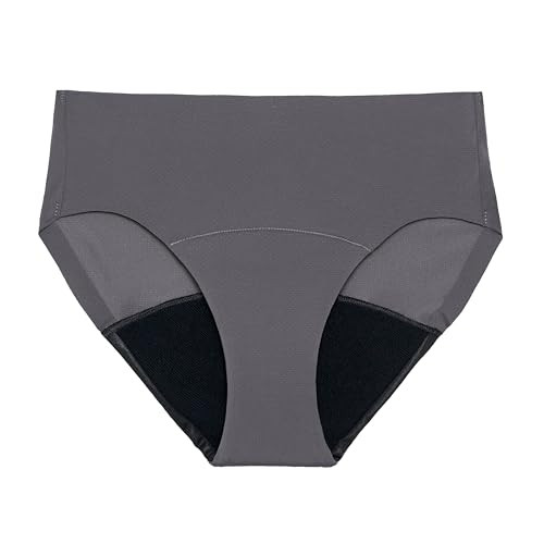 Thinx Period Underwear, Breathable Hip Huggers, Holds Up to 12 Regular Tampons, FSA HSA Approved Period Panties, All-Day Absorbency Menstrual Underwear for Women Leakproof & Reusable, Slate/1 Pack/L | Amazon (US)