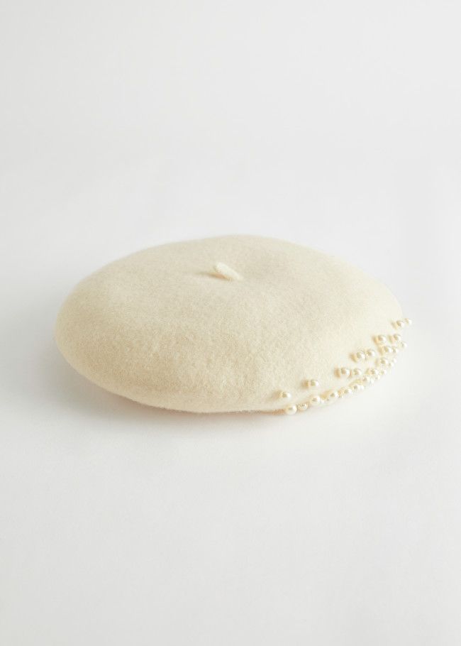 Pearl Embellished Wool Beret | & Other Stories (EU + UK)