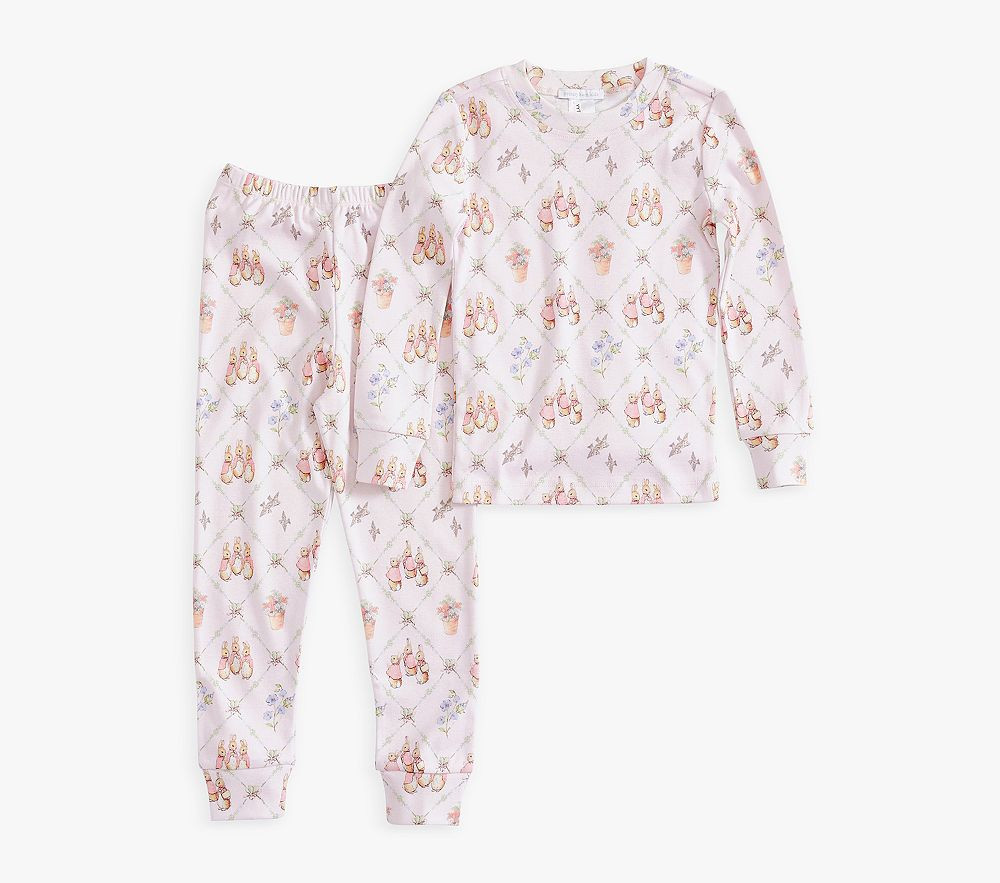 Peter Rabbit(TM) Flopsy(TM) Organic Tight Fit Pajama,4, Pink Multi | Pottery Barn Kids