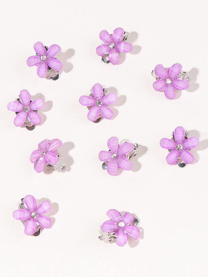 10pcs Flower Decor Hair Clip | SHEIN