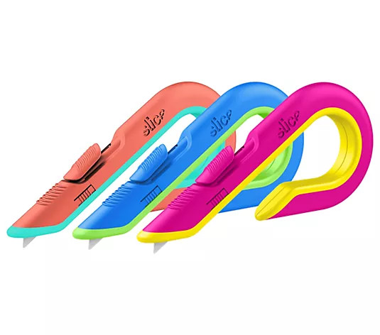 Slice Set of 3 Ceramic Box Cutters - QVC.com | QVC