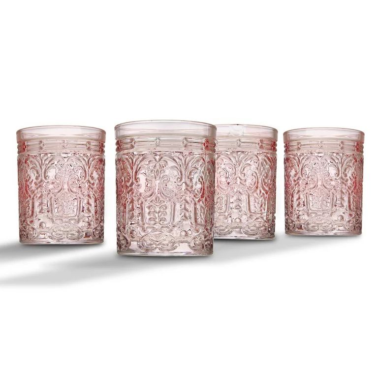 Jax Pink Set of 4 Double Old Fashion Glasses | Walmart (US)