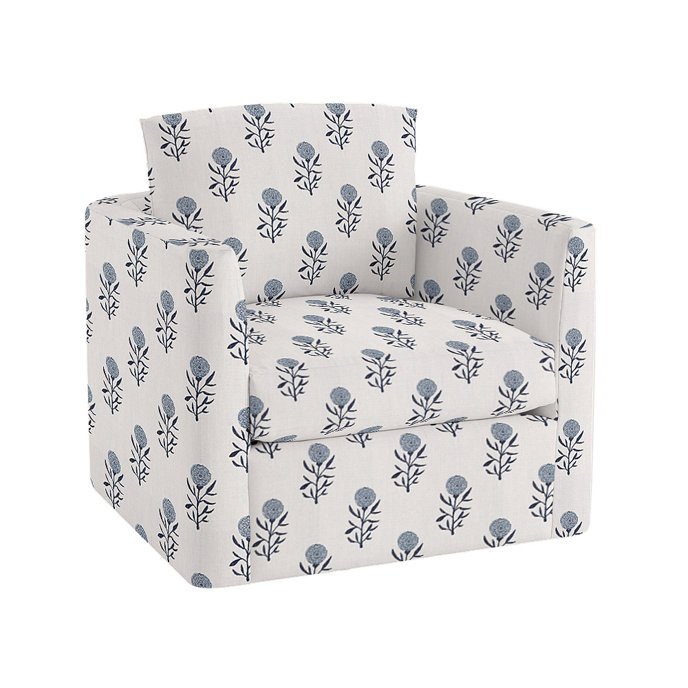 Kerstin Custom Upholstered Swivel Chair | Ballard Designs, Inc.