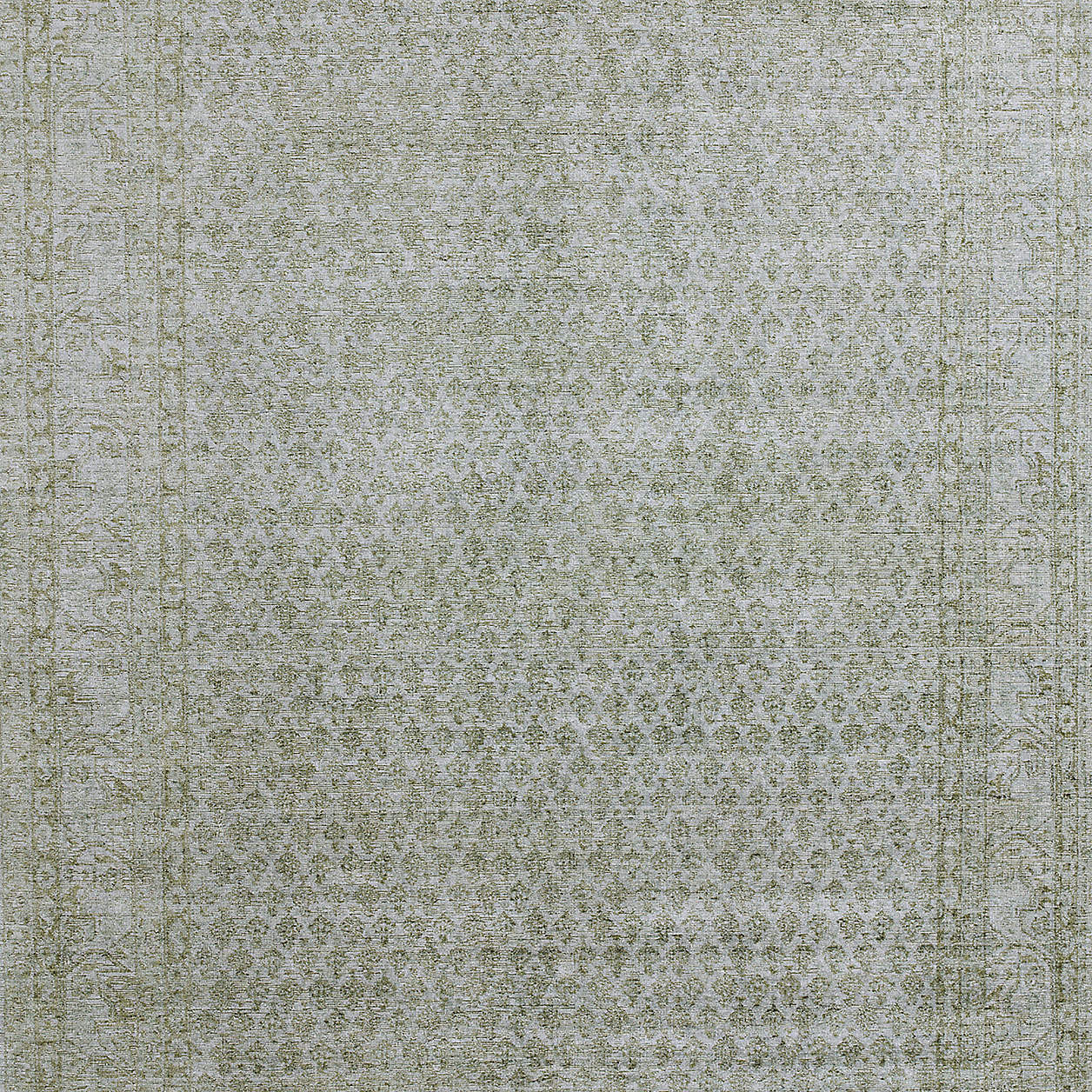 Paris Wool Blend Traditional Handwoven Blue Green Rug Swatch 12"x18" | Crate & Barrel | Crate & Barrel