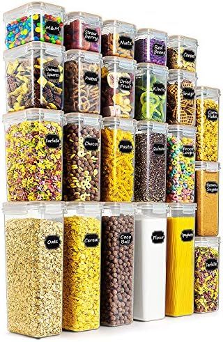 Wildone Airtight Food Storage Containers - BPA Free Khaki Cereal & Dry Food Storage Containers Se... | Amazon (US)