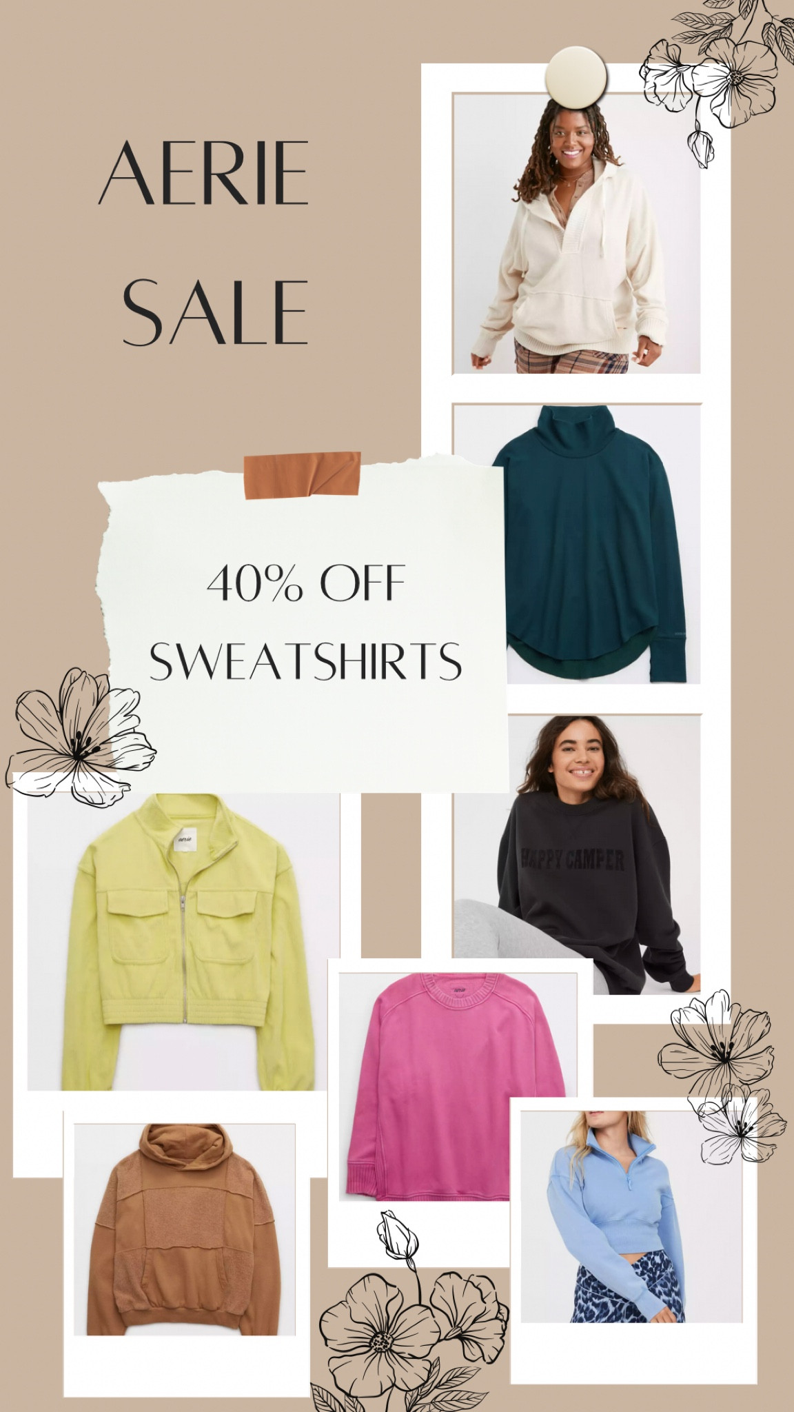 Huge AE sale going on right now! 40% off all sweatshirts and 30% off all leggings and sports bras! All sweatshirts currently under $40 and come in all different colors and sizes!
#ae #aerie #sale #sweatshirt #plussize #plussizefriendly #aeriereal

#LTKsalealert #LTKSeasonal #LTKunder50