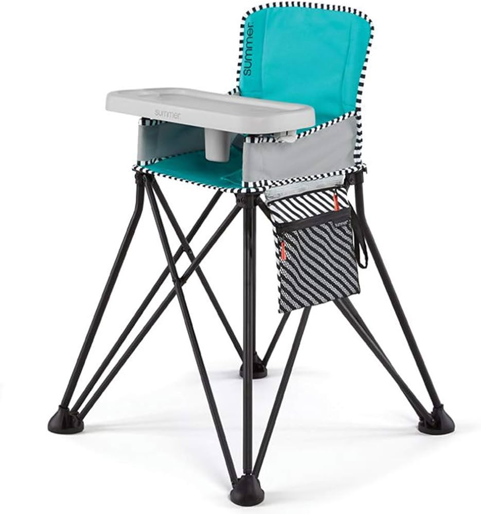 Bright Starts by Summer Pop ‘n Dine SE Highchair, Sweet Life Edition, Aqua Sugar Color - Portab... | Amazon (US)