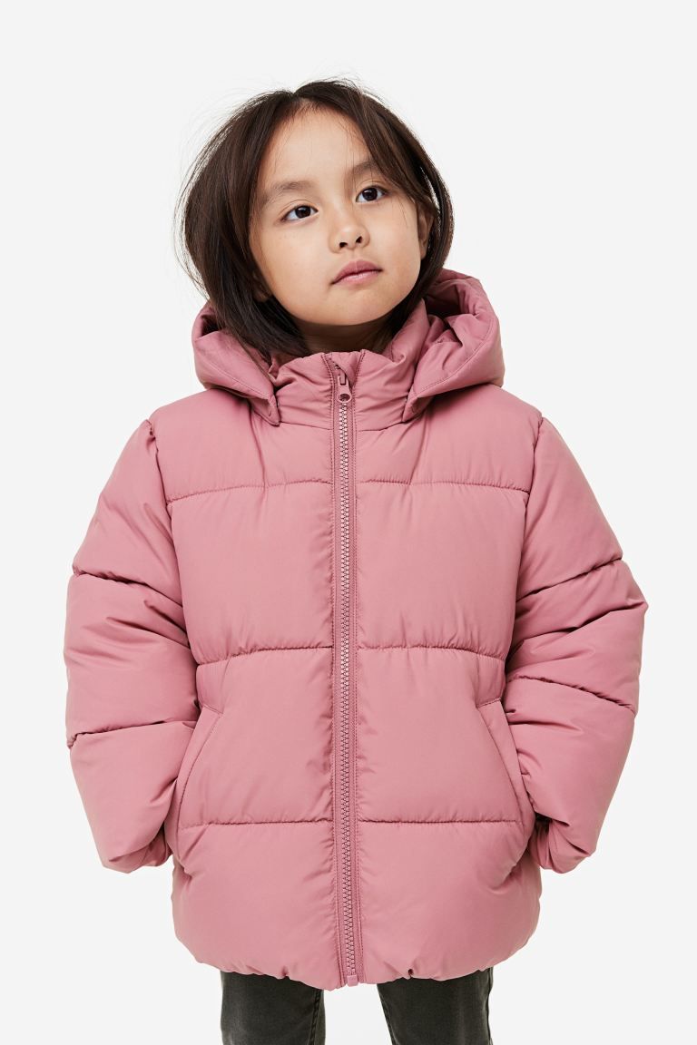 Water-repellent Puffer Jacket - Pink - Kids | H&M US | H&M (US + CA)