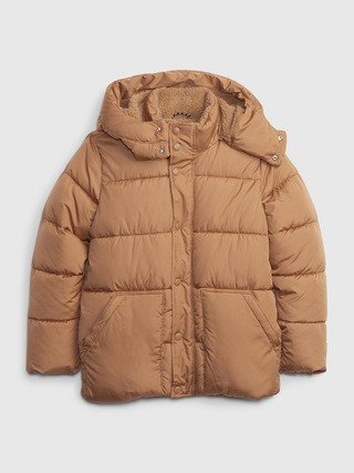 Kids Sherpa-Lined Puffer Jacket | Gap (US)