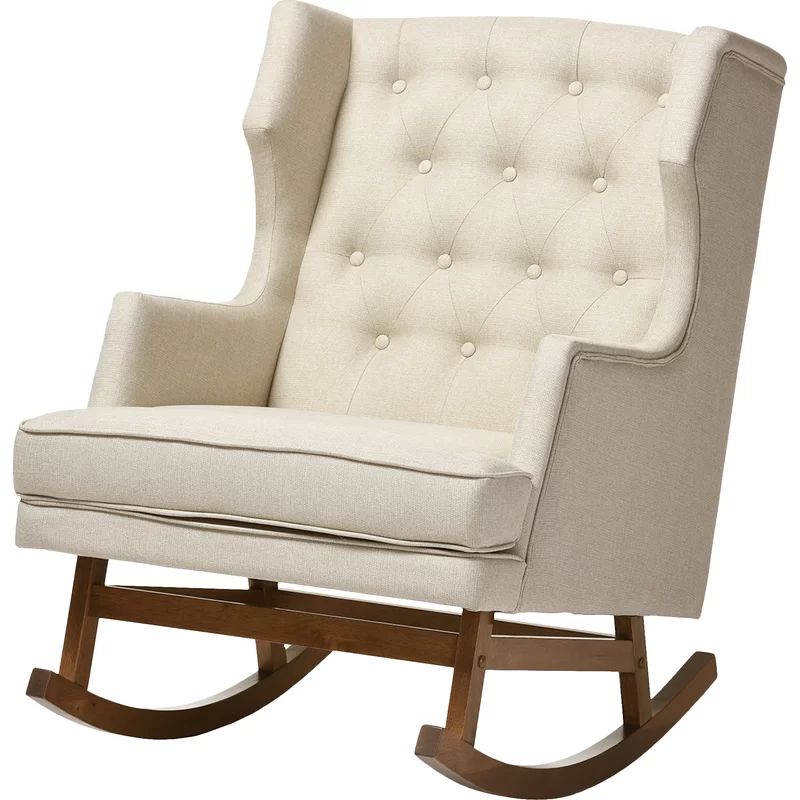 Light Beige Myrna Rocking Chair | Wayfair North America