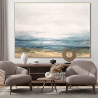 Large Abstract Original Painting, Framed Modern Oversize Canvas, Contemporary Decor, Seascape, Hand  | Etsy (US)