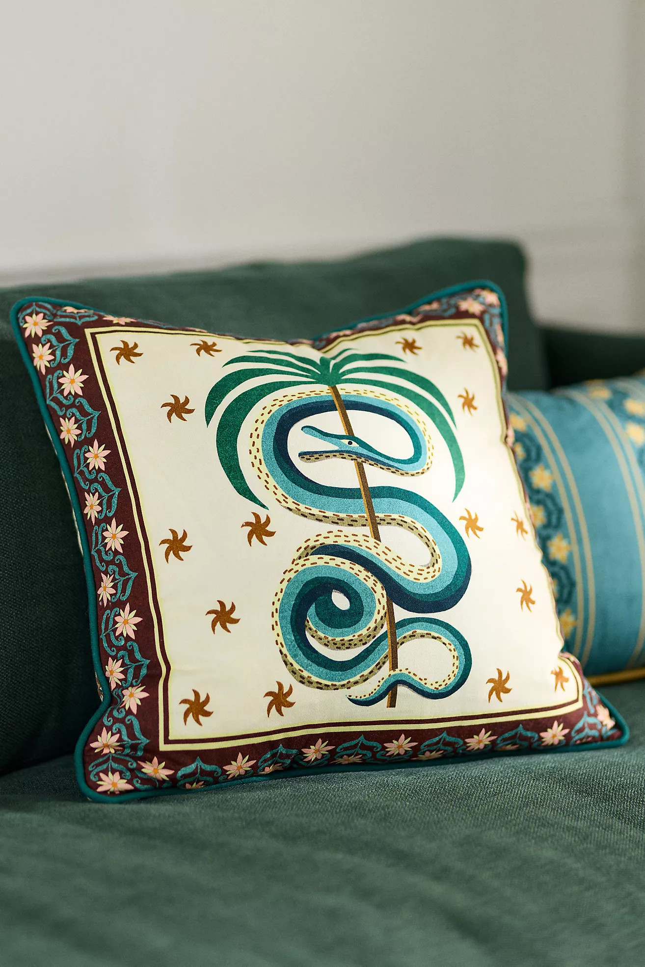 Printed Goods Cotton Pillow | Anthropologie (US)