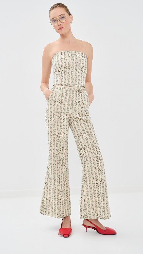 Paneled & Piped Flare Pants | Shopbop