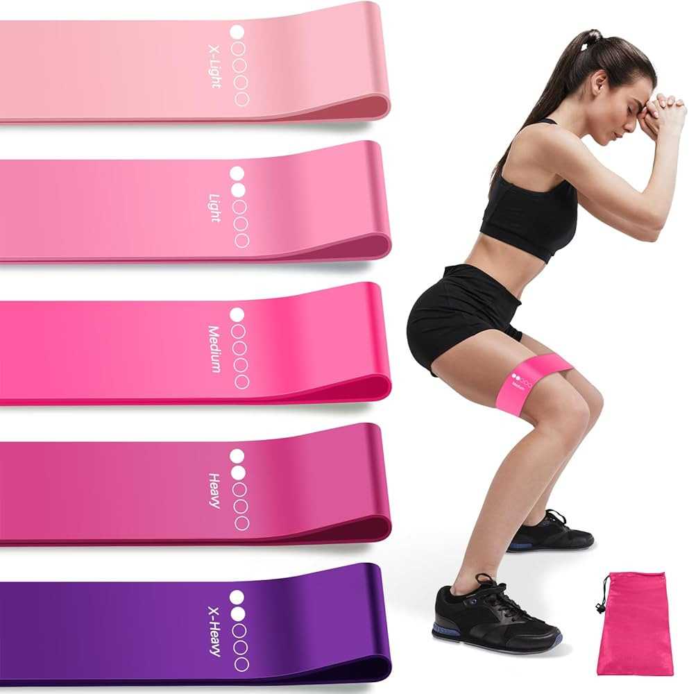 Resistance Bands for Working Out, Exercise Bands Resistance Bands Set with 5 Resistance Levels, M... | Amazon (US)