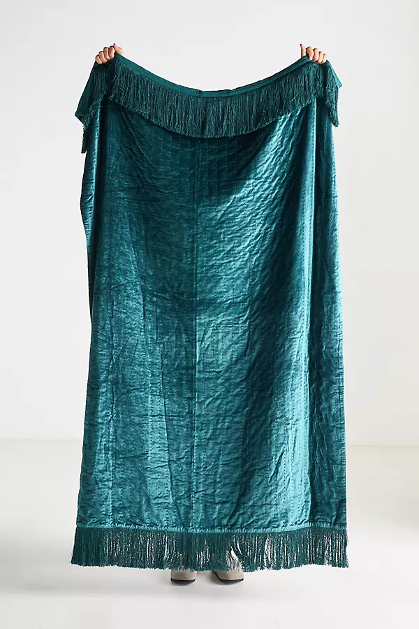 Valentina Velvet Throw Blanket | Anthropologie (US)