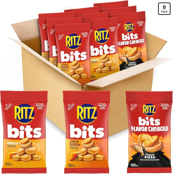 \u200b\u200bRITZ Bits Flavor Charged Sandwich Crackers Variety Pack, 9 Bags\u200b | Amazon (US)