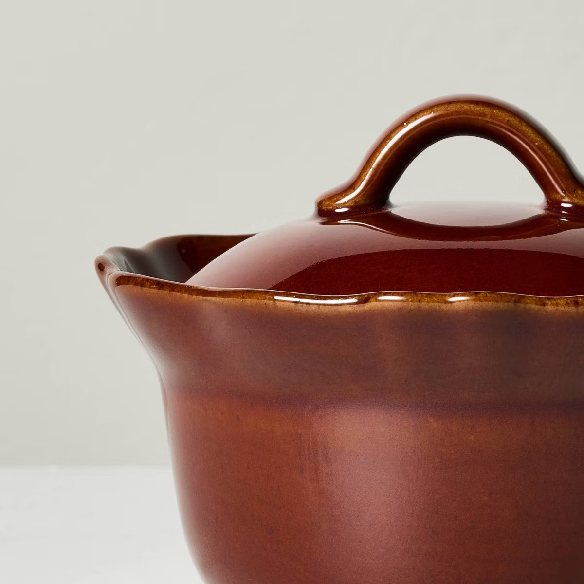 Set of 4 6oz Round Ramekins with Ruffled Edge Brown/Red/Green/Tan - Hearth & Hand™ with Magnoli... | Target