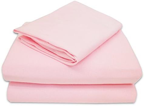 American Baby Company 100% Natural Cotton Jersey Knit Toddler Sheet Set, Pink, Soft Breathable, f... | Amazon (US)