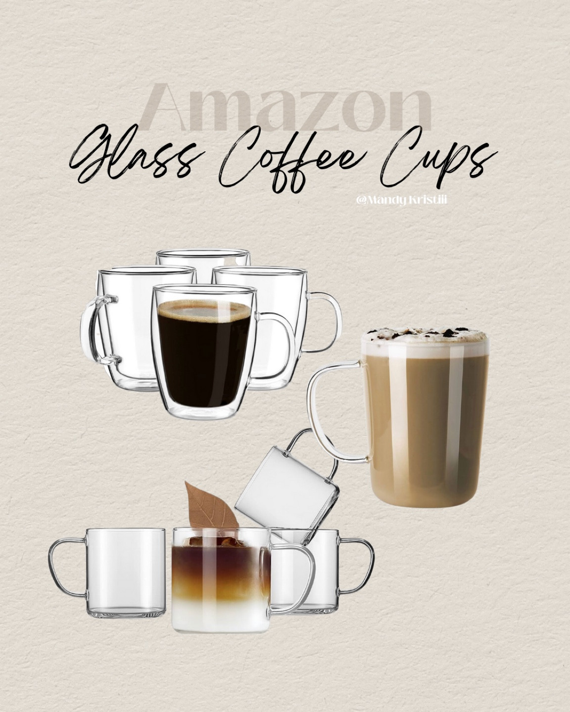 Amazon glass coffee cups 

#LTKHoliday #LTKsalealert #LTKhome