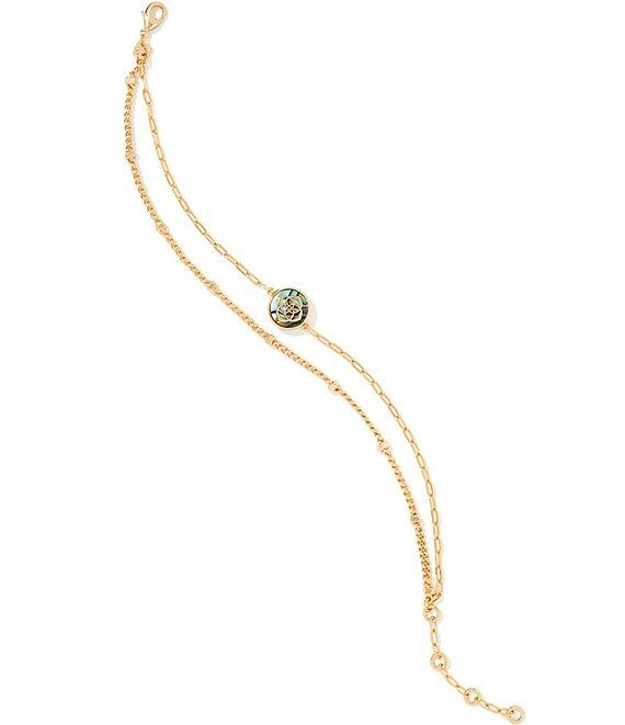 Stamped Dira Gold Delicate Chain Bracelet | Dillard's