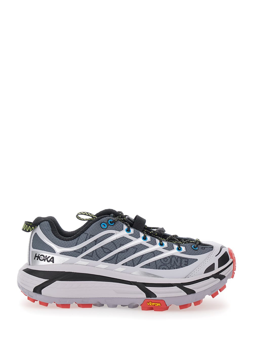 Hoka mafate Grey Sneakers With Insert Design And Drawstring Closure In Synthetic Fiber Unisex | Italist.com US