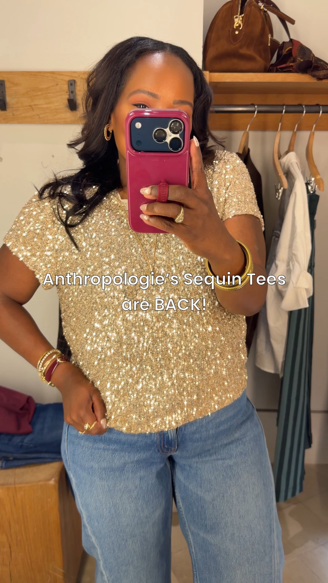 Back by popular demand, @Anthropologie sequin tees from Maeve are back! Honestly these can be worn year round IMO! 😆 I’m wearing the large but would prefer to size up to the XL for a relaxed fit. These sell out every year especially during the Holiday season - comes in more colors too, the red and green are perfect for Christmas 🎄

#LTKMidsize #LTKPetite #LTKPlusSize