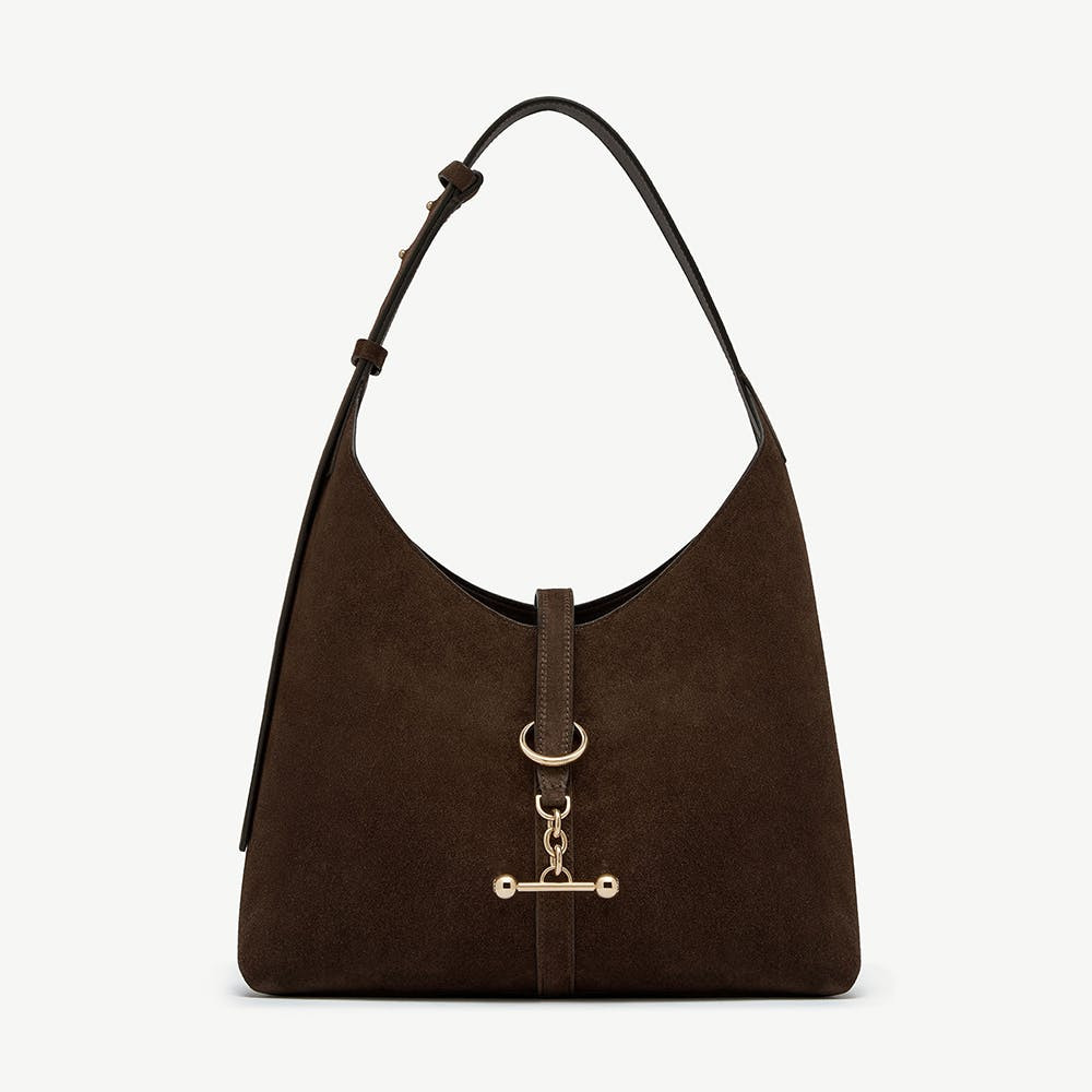 Kite Hobo - Chocolate Suede | Strathberry | Strathberry