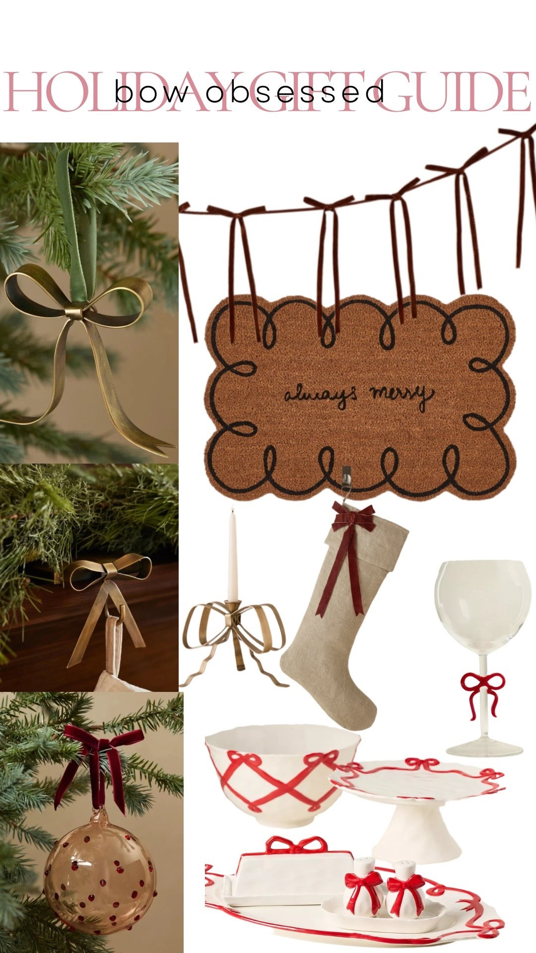 🎀 Bow down to the holiday decor of your dreams! This season is all about ribbons, bows & perfectly tied touches. Because it’s not just pretty packages that deserve bows. 😉✨ Add a little wrap star energy to your home and get bow-obsessed with me this season! 🎁💫

#HolidayDecor #ChristmasGiftGuide #RibbonAndBowDecor #FestiveHomeStyle #LTKHoliday #GiftGuide2025 #BowObsessed #HolidayAesthetic #ChristmasHomeDecor #FestiveFinds #LTKFinds #HomeInspo #DeckTheHalls #HolidayVibes #LTKGiftGuide 

#LTKHoliday #LTKHome #LTKGiftGuide