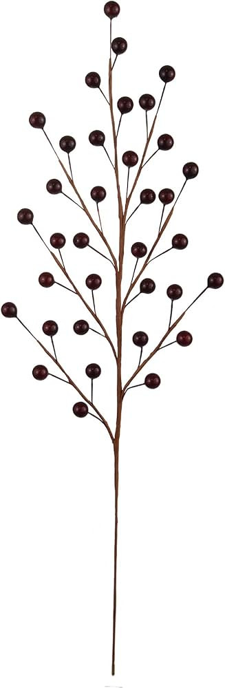 Burgundy Holly Berry Stems with 35 Lifelike Berries | 17-Inch | Holiday Xmas Picks | Decorative B... | Amazon (US)