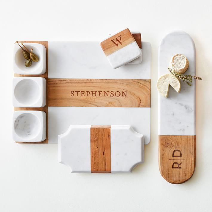 CUSTOM WOOD AND MARBLE APPETIZER SERVING PLATTER | Mark and Graham