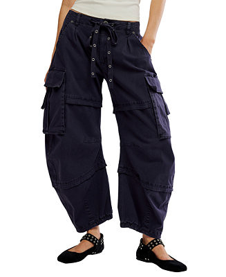 Women's Reef Curved Low-Rise Wide-Leg Cargo Pants | Macy's