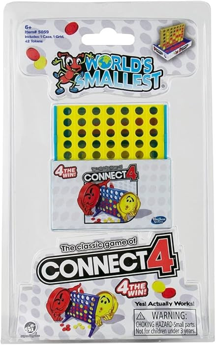 World's Smallest Connect 4 Board Game, Miniature Classic Game with Grid, Case & Tokens, Fun for A... | Amazon (US)
