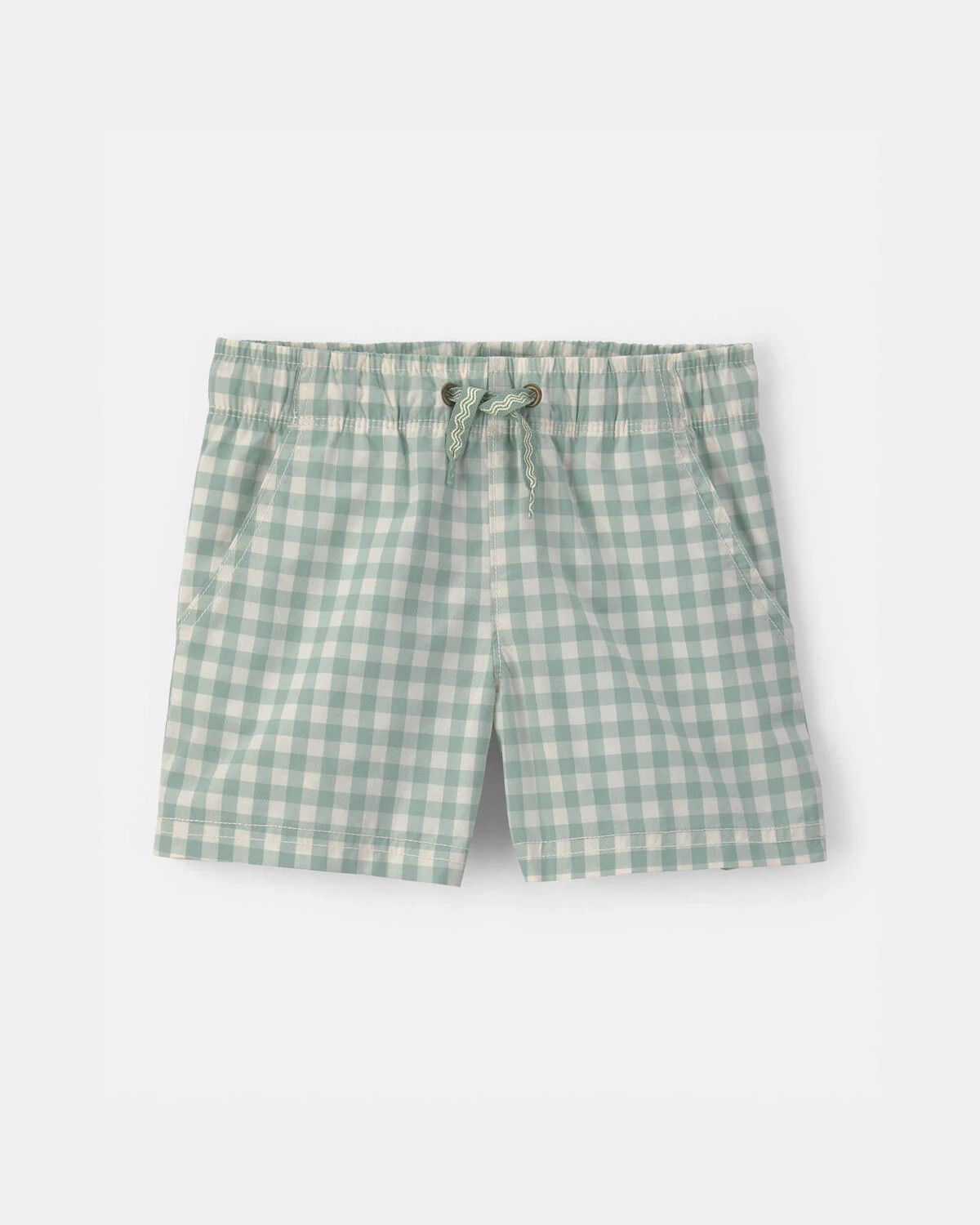 Toddler Boy Gingham Poplin Shorts - Green | Carter's | Carter's Inc