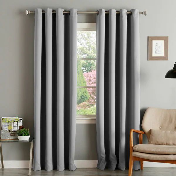Aurora Home Thermal Insulated Blackout Grommet Top Curtain Panel Pair | Bed Bath & Beyond
